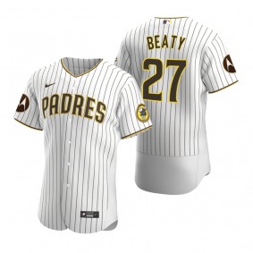 San Diego Padres Matt Beaty White 2023 Motorola Patch Authentic Jersey