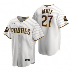San Diego Padres Matt Beaty Replica White Motorola Patch Jersey