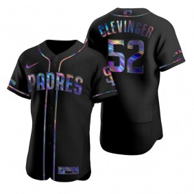 San Diego Padres Mike Clevinger Nike Black Authentic Holographic Golden Edition Jersey