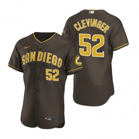 Men's San Diego Padres Mike Clevinger Nike brown Authentic 2020 Road Jersey