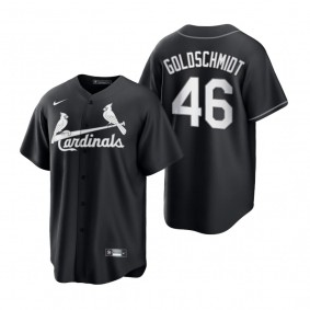 St. Louis Cardinals Paul Goldschmidt Nike Black White 2021 All Black Fashion Replica Jersey