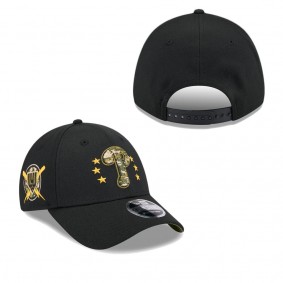 Men's Philadelphia Phillies Black 2024 Armed Forces Day 9FORTY Adjustable Hat