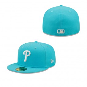 Men's Philadelphia Phillies Blue Vice Highlighter Logo 59FIFTY Fitted Hat