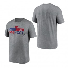 Men's Philadelphia Phillies Heather Charcoal 2022 Postseason T-Shirt