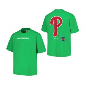 Men's Philadelphia Phillies PLEASURES Green Ballpark T-Shirt