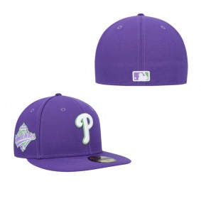 Men's Philadelphia Phillies Purple Lime Side Patch 59FIFTY Fitted Hat