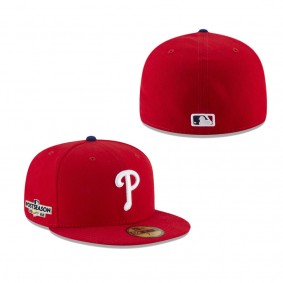 Men's Philadelphia Phillies Red 2022 Postseason Game Side Patch 59FIFTY Fitted Hat