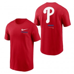 Men's Philadelphia Phillies Red Over the Shoulder T-Shirt