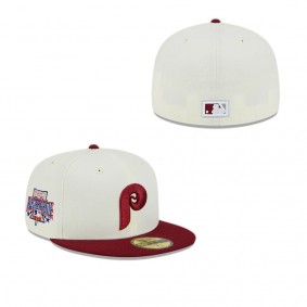 Philadelphia Phillies Throwback White 59FIFTY Fitted Hat