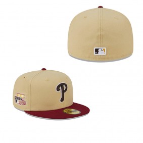 Men's Philadelphia Phillies Vegas Gold Cardinal 59FIFTY Fitted Hat