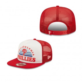 Men's Philadelphia Phillies White Red Gradient Golfer 9FIFTY Snapback Hat