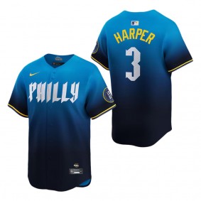 Men's Philadelphia Phillies Bryce Harper Blue 2024 City Connect Limited Player Jersey