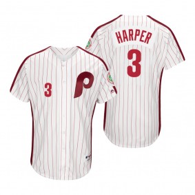 Phillies Bryce Harper White 1983 Turn Back the Clock Authentic Jersey