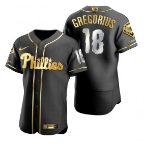 Philadelphia Phillies Didi Gregorius Nike Black Golden Edition Authentic Jersey