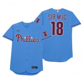 Philadelphia Phillies Didi Gregorius Sir MJG Blue 2021 Players' Weekend Nickname Jersey