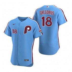Men's Philadelphia Phillies Didi Gregorius Nike Light Blue Authentic Alternate Jersey