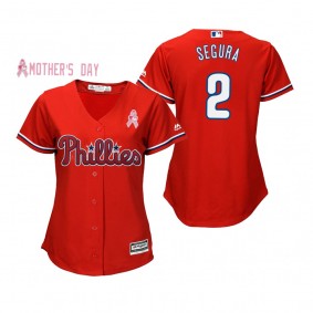 2019 Mother's Day Jean Segura Philadelphia Phillies Scarlet Jersey