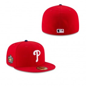 Men's Philadelphia Phillies Red 2022 World Series Side Patch 59FIFTY Fitted Hat