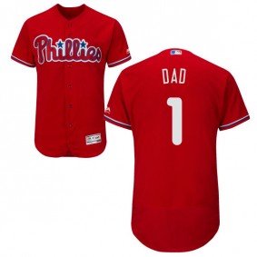 Male Philadelphia Phillies Red Father's Day Gift Jersey