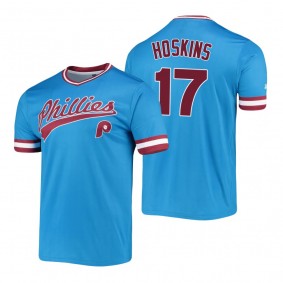 Philadelphia Phillies Rhys Hoskins Light Blue Cooperstown Collection Stitches Jersey