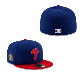 Men's Philadelphia Phillies Royal Red 2022 World Series Side Patch 59FIFTY Fitted Hat