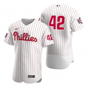 Philadelphia Phillies White Red Jackie Robinson Day Authentic Jersey