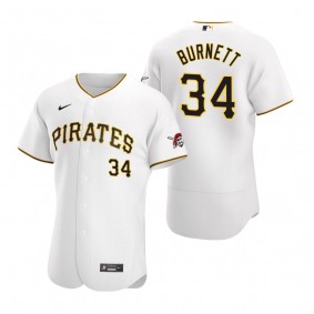 Pittsburgh Pirates A.J. Burnett Nike White Retired Player Authentic Jersey