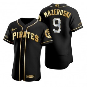 Pittsburgh Pirates Bill Mazeroski Nike Black Golden Edition Authentic Jersey