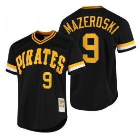 Pittsburgh Pirates Bill Mazeroski Black Vintage BP Jersey