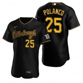 Men's Pittsburgh Pirates Gregory Polanco Nike Black Authentic 2020 Alternate Jersey