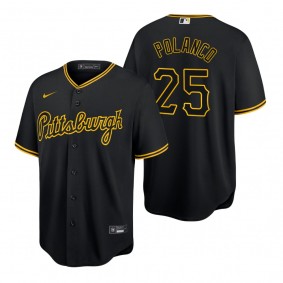 Pittsburgh Pirates Gregory Polanco Black Replica Baseball Jersey