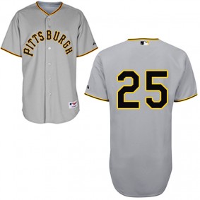 Pittsburgh Pirates #25 Gregory Polanco Male Grey 1953 Turn Back The Clock MLB Jersey