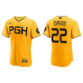 Men's Pittsburgh Pirates Henry Davis Gold City Connect Authentic Jersey