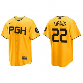 Men's Pittsburgh Pirates Henry Davis Gold City Connect Replica Jersey