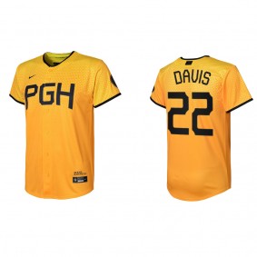 Youth Pittsburgh Pirates Henry Davis Gold City Connect Replica Jersey