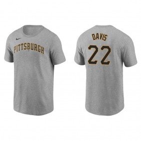 Men's Pittsburgh Pirates Henry Davis Gray Name & Number T-Shirt
