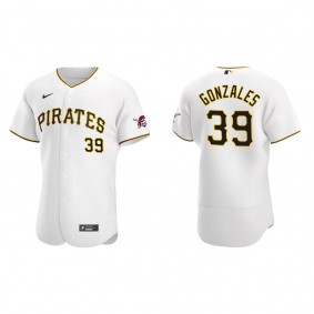 Men's Pittsburgh Pirates Nick Gonzales White Authentic Home Jersey