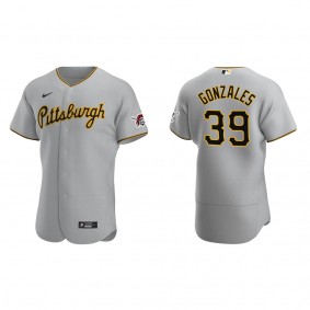 Men's Pittsburgh Pirates Nick Gonzales Gray Authentic Road Jersey