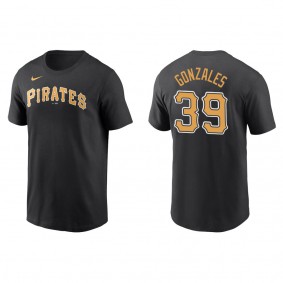 Men's Pittsburgh Pirates Nick Gonzales Black Name & Number T-Shirt