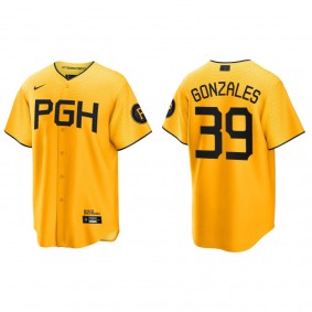 Men's Pittsburgh Pirates Nick Gonzales Gold City Connect Replica Jersey