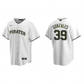 Men's Pittsburgh Pirates Nick Gonzales White Replica Alternate Jersey