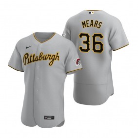 Men's Pittsburgh Pirates Nick Mears Nike Gray Authentic Road Jersey