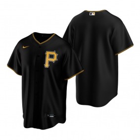 Men's Pittsburgh Pirates Nike Black Replica Alternate Jersey