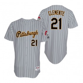 Pirates Roberto Clemente Gray 1997 Turn Back the Clock Throwback Authentic Jersey