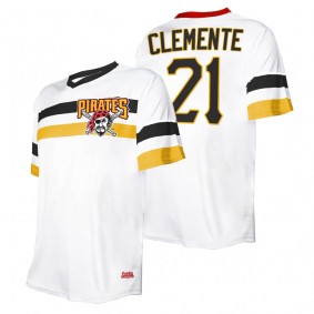 Roberto Clemente Pittsburgh Pirates Stitches White Cooperstown Collection V-Neck Jersey