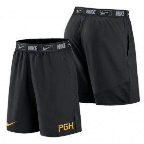 Men's Pittsburgh Pirates Black 2023 City Connect Woven Shorts