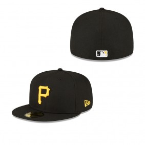 Men's Pittsburgh Pirates Black Authentic Collection Replica 59FIFTY Fitted Hat