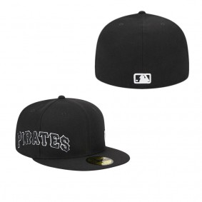 Men's Pittsburgh Pirates Black Jersey 59FIFTY Fitted Hat