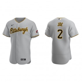 Men's Pittsburgh Pirates Connor Joe Gray Authentic Road Jersey
