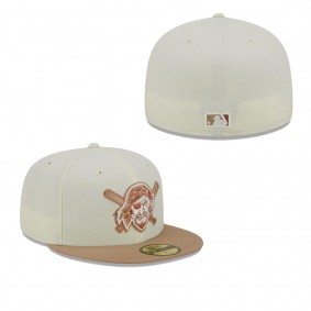 Men's Pittsburgh Pirates Cream Chrome Camel Rust Undervisor 59FIFTY Fitted Hat